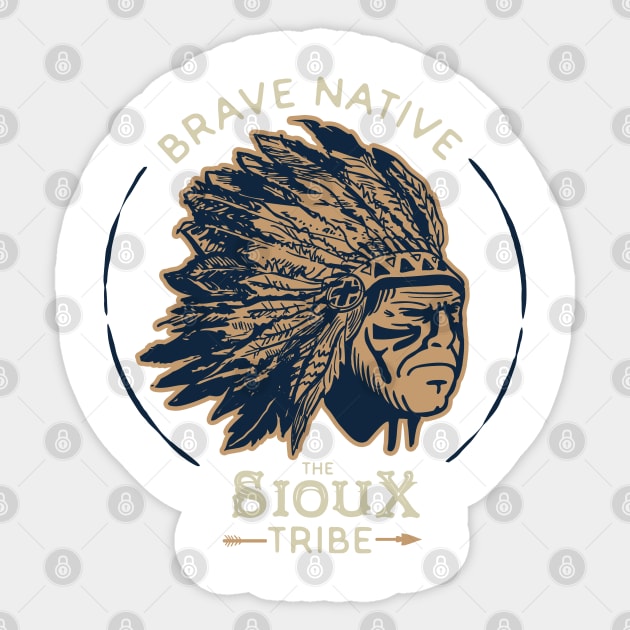 Brave Native Sticker by p308nx